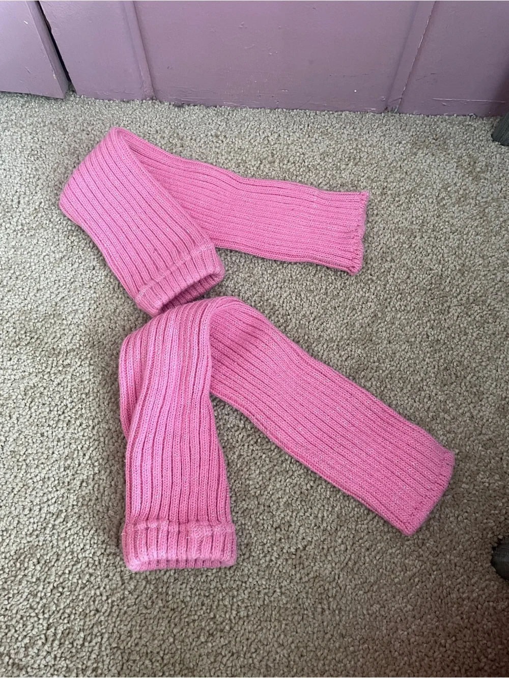 Sparkly pink leg warmers!